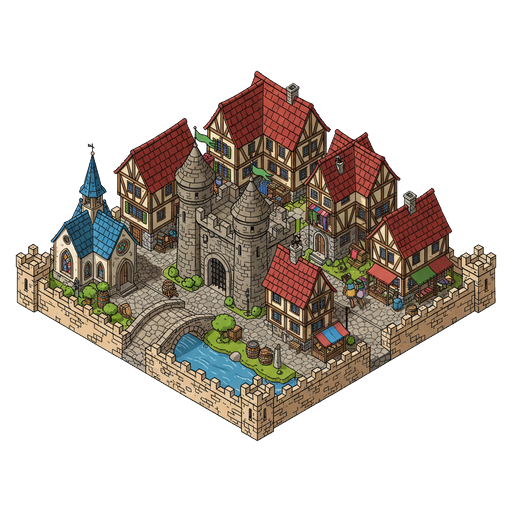 medieval city block