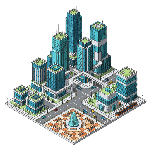 modern city block