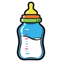 baby bottle Pop Art icon