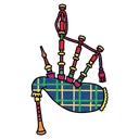 bagpipes Pop Art icon