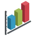 bar chart Isometric icon