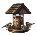 bird feeder Oil Painting icon