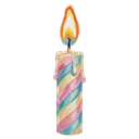 birthday cake candle Oil Painting icon