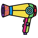 blow dryer Pop Art icon