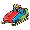 bobsled Pop Art icon