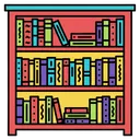 bookshelf Pop Art icon