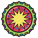 bottle cap Pop Art icon