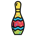 bowling pin Pop Art icon