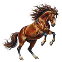 bucking stallion Oil Painting icon