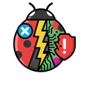 bug report error icon Pop Art icon