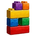 building blocks Oil Painting icon