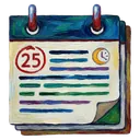 calendar schedule date Oil Painting icon