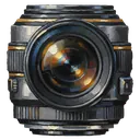 camera lens Oil Painting icon