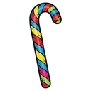 candy cane Pop Art icon