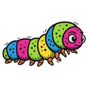 caterpillar Pop Art icon