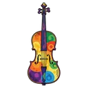 cello Pop Art icon