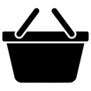 checkout basket Solid Glyph icon