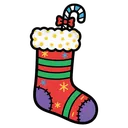 christmas stocking Pop Art icon