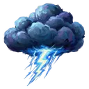 cloud lightning Oil Painting icon