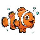 clownfish Pop Art icon