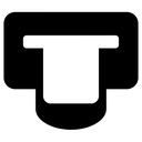 coin slot Solid Glyph icon