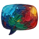 comment bubble Oil Painting icon