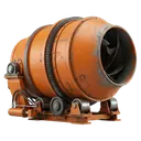 concrete mixer drum Photorealistic icon