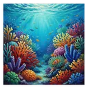 coral reef ocean Oil Painting icon