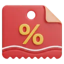 coupon discount tag Photorealistic icon