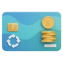 credit card payment Photorealistic icon