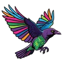 crow Pop Art icon