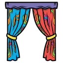 curtains Pop Art icon