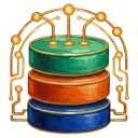 database Oil Painting icon