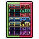 database server rack unit Pop Art icon