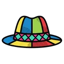 detective hat Pop Art icon