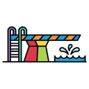 diving board Pop Art icon