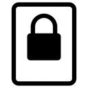 document lock Solid Glyph icon