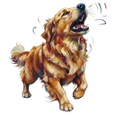 dog barking Oil Painting icon