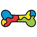dog bone Pop Art icon