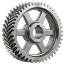 double helical gear Photorealistic icon