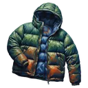 down puffer Oil Painting icon