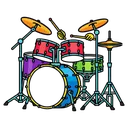 drums Pop Art icon