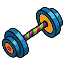 dumbbell Pop Art icon