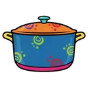 dutch oven Pop Art icon