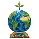 earth day globe Oil Painting icon