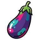 eggplant Pop Art icon