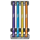 electric bass guitar strings Pop Art icon