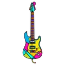 electric guitar Pop Art icon