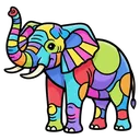 elephant Pop Art icon