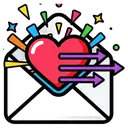 email marketing mail envelope Pop Art icon